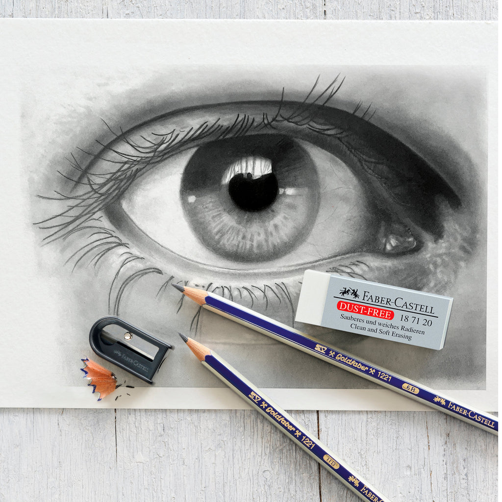 Conjunto 2 Lápis HB + Afia + Borracha Faber Castell
