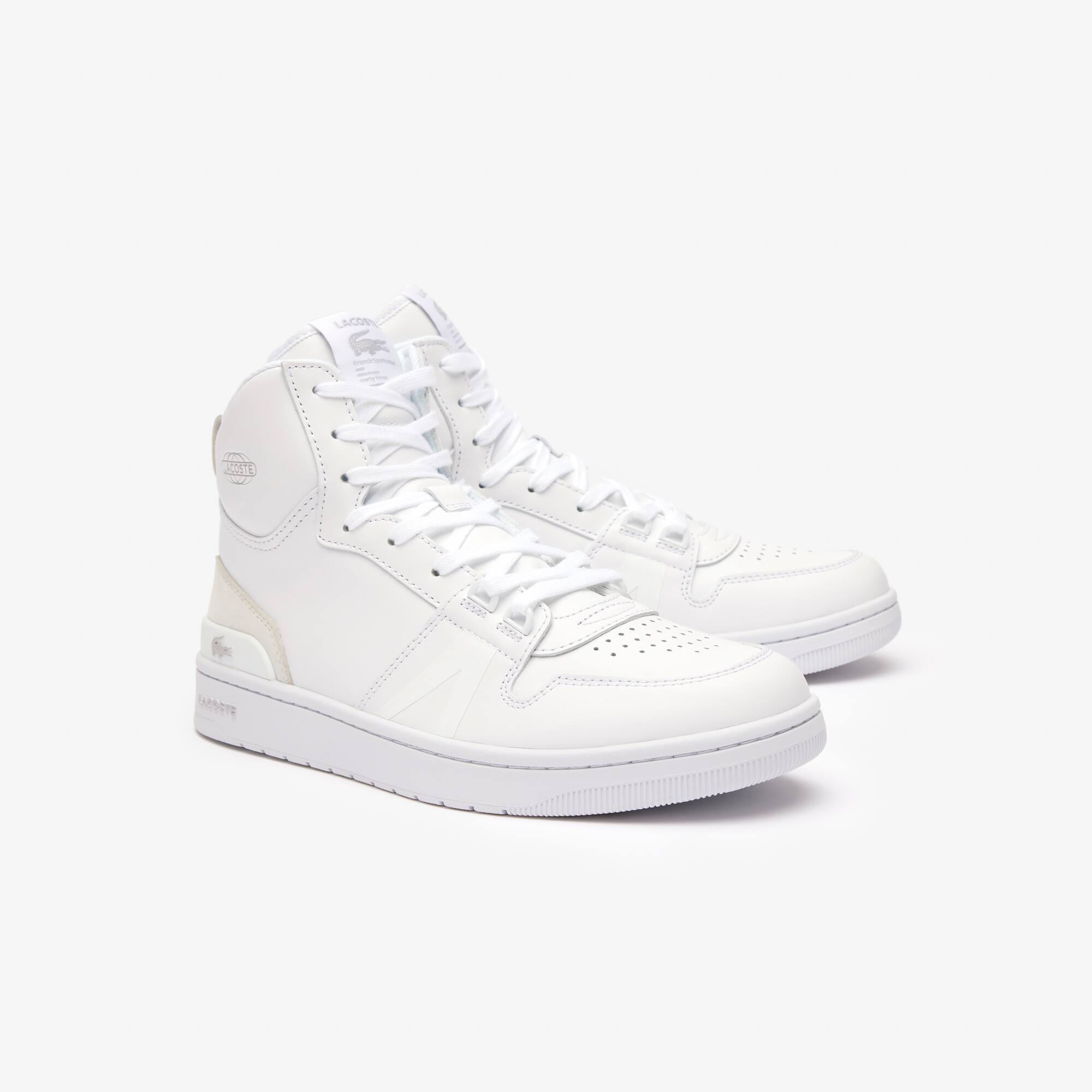Herren L001 Mid Sneaker mit geprägtem Logo Sneakers - Weiss - Lacoste - Herren