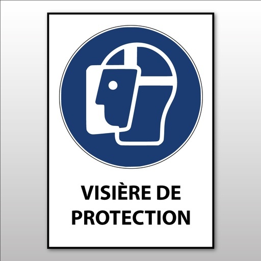 Panneau EPI - Visière de protection obligatoire - M013 - ISO 7001