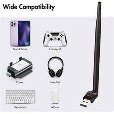 Adaptateur USB-Bluetooth 5.3 avec antenne, noir