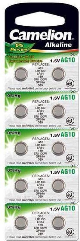 Camelion AG10 Knoopcel Batterijen - 10 Stuks