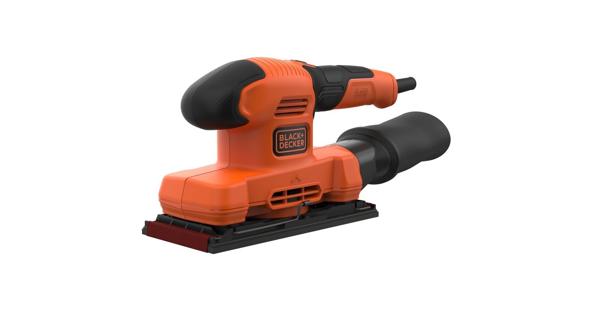 BLACK+DECKER150W 1/3 vel vlakschuurmachine BEW220-QS  (Oranje/zwart)