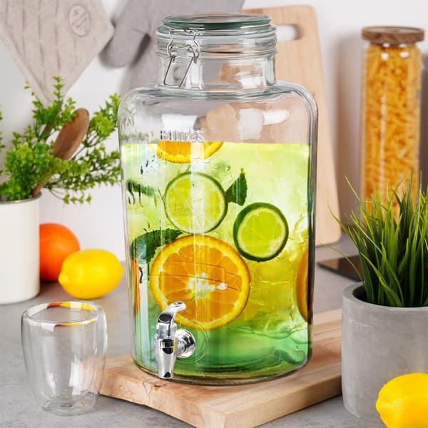 Drikkebeholder med kran for limonade og bål
