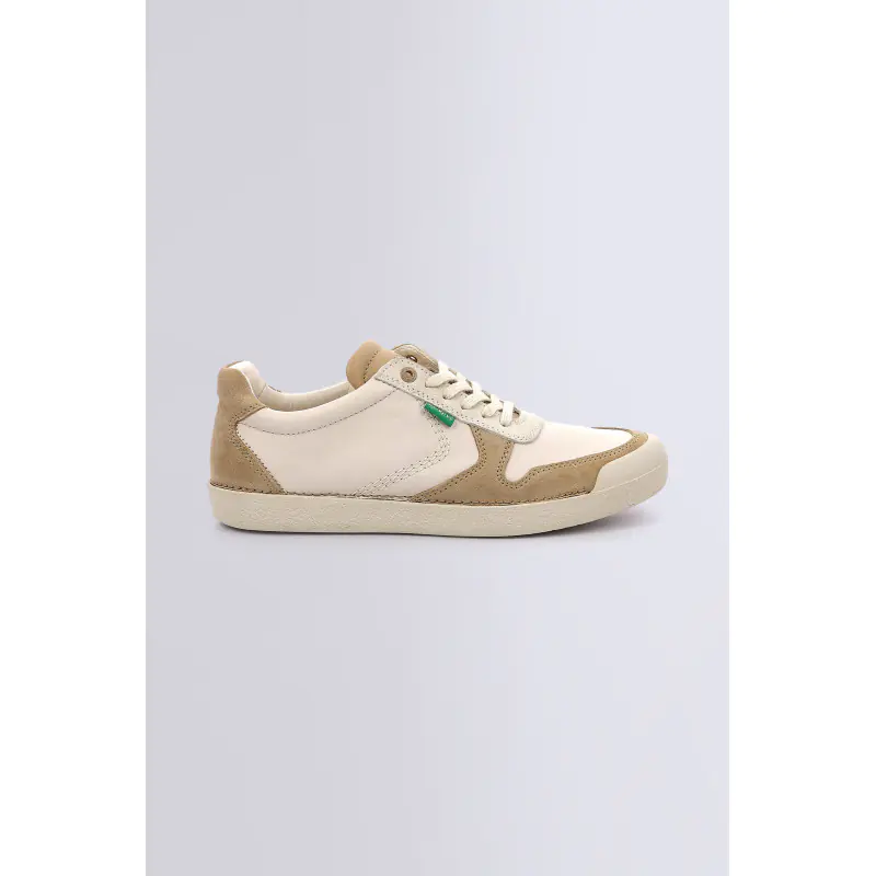 KICK TRECKY BLANC BEIGE CLAIR BASKETS BASSES Cuir Homme