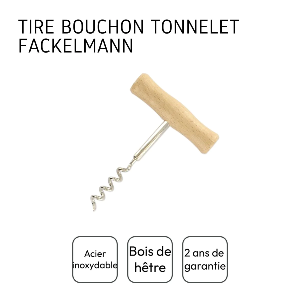 Tire-bouchon tonnelet en bois Bar Concept Fackelmann