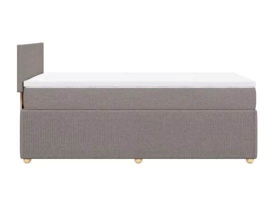 Sommier à lattes de lit avec matelas Taupe 90x190 cm Tissu