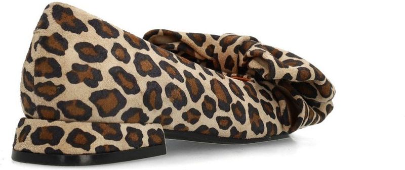 Manfield - Leren Loafers - Luipaardprint - Strikdetail