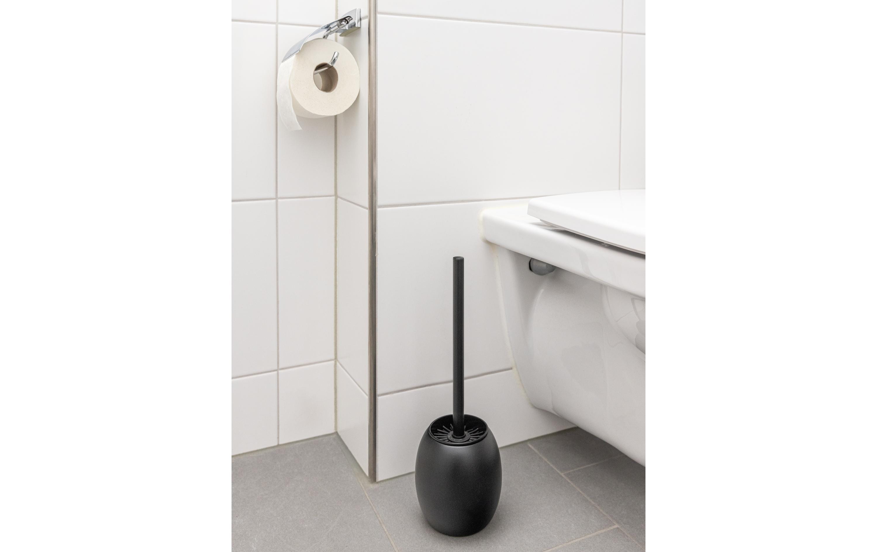 Toilettenbürste mit Gummikopf SchwarzWC-Bürste in zeitlosem Design