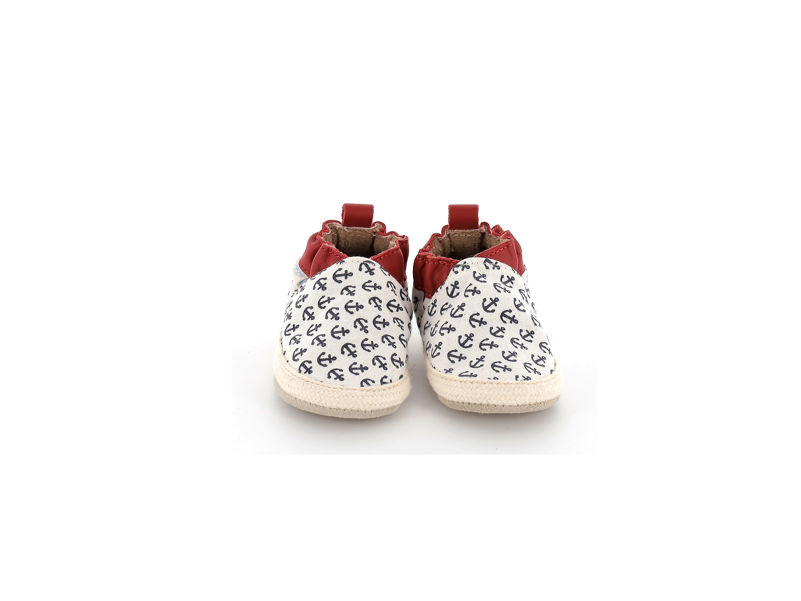 Robeez-SUNNY CAMP Textile Blanc Cerise