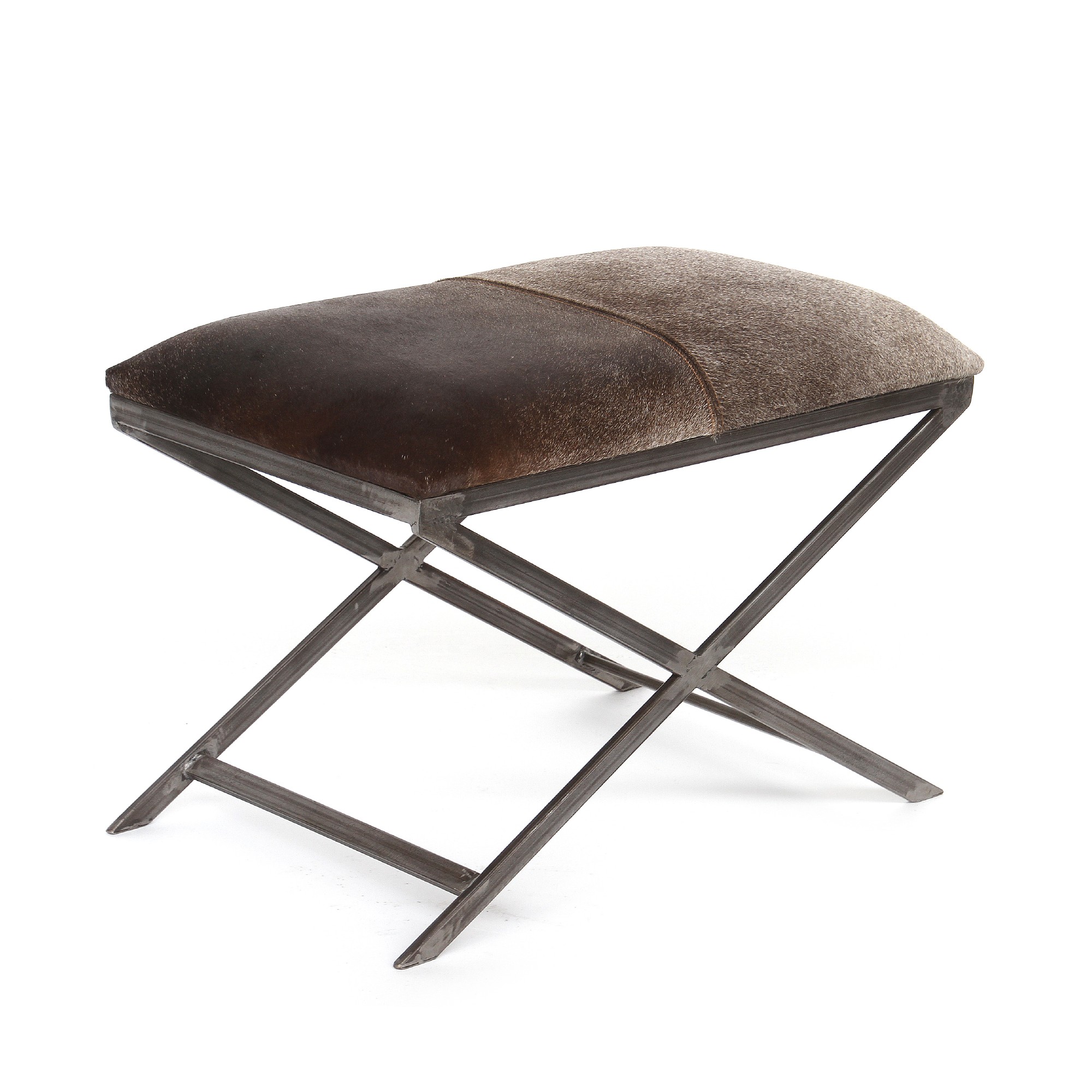 Scherenhocker 'Corrida', grau, T 75 cm, B 45 cm, H 48 cm von fischer's lagerhaus