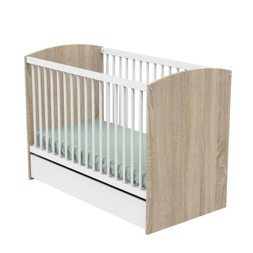 Lit bébé 60x120 ACCESS Blanc Bois - SAUTHON