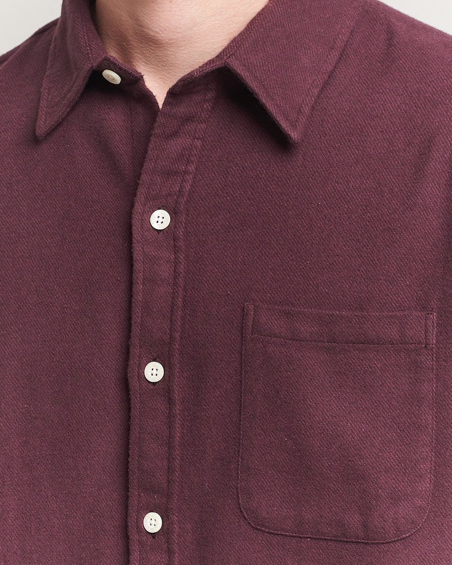 Colorful Standard Organic Flannel Shirt Oxblood Red