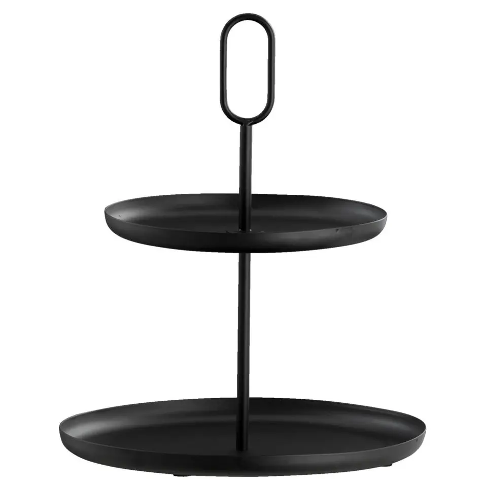 Etagère Julia - zwart metaal - 36xØ30 cm