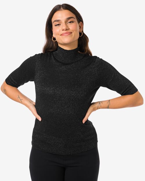 pull femme Lily avec paillettes noir