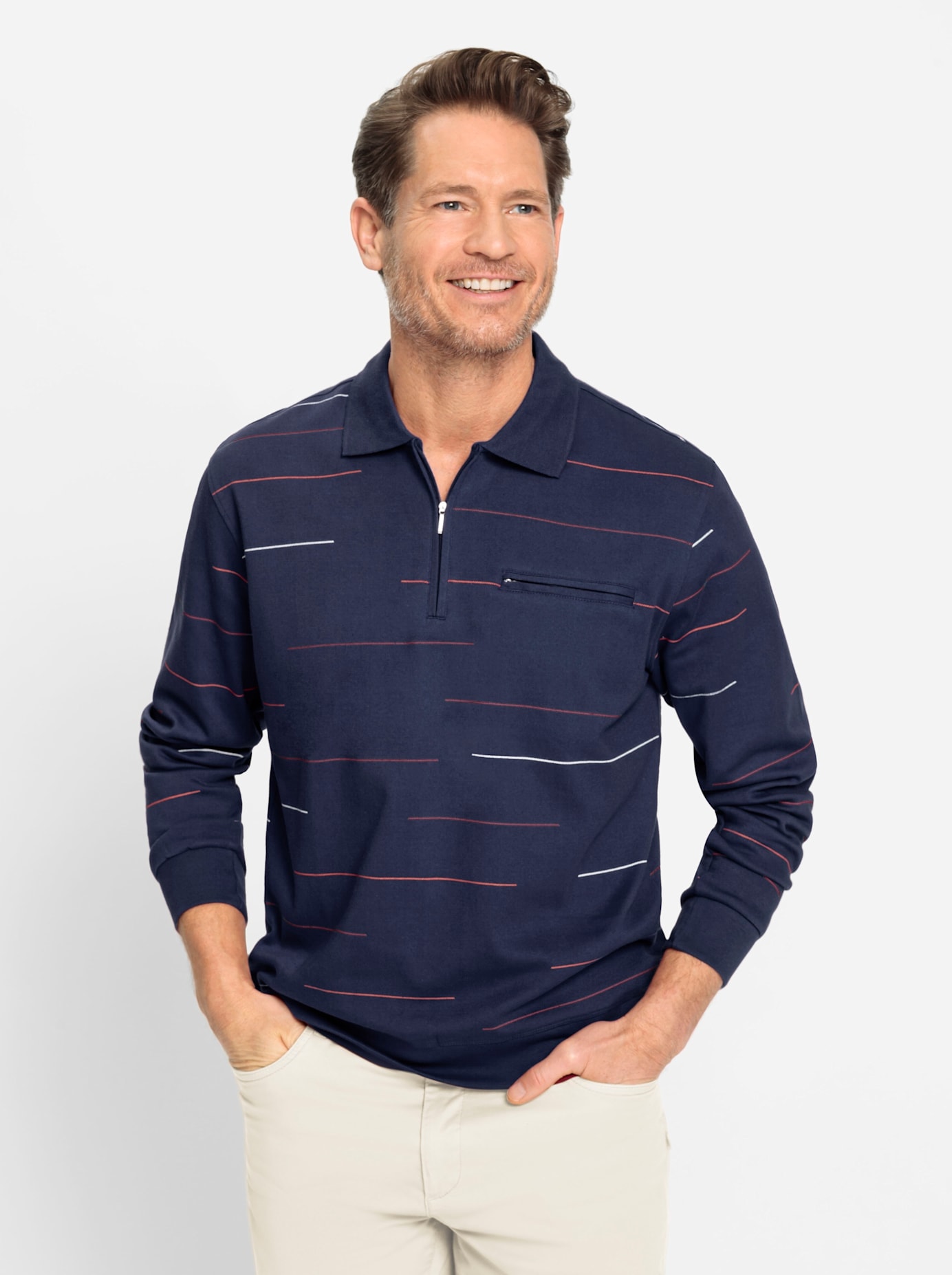 Marco Donati Langarm-Poloshirt »Sweatshirt« 1 Stk.