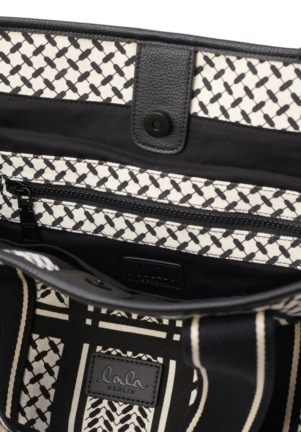 Lala Berlin  Marin East West shopper - heritage stripe black