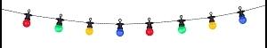 GUIRLANDE SOLAIRE 10 BOULES MULTICOLORE L.4.8M