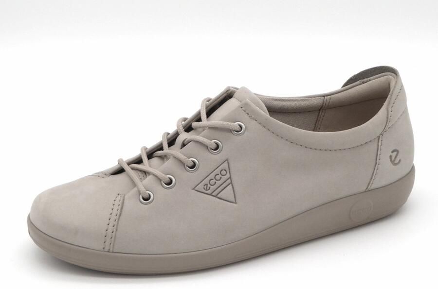 ECCO Dames Veterschoen Soft 2.0 206503-61510 Beige Grijs