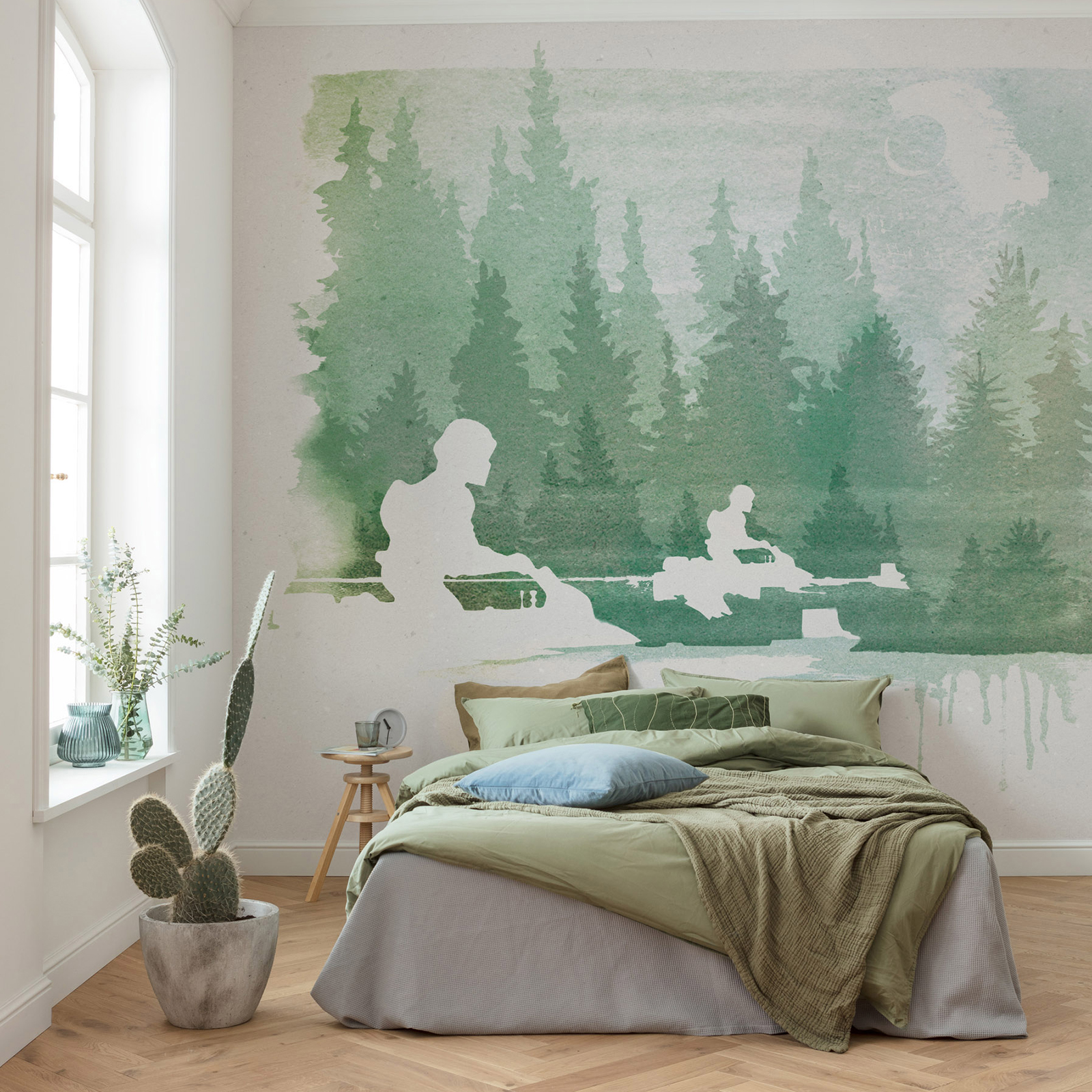 Vlies-Fototapete STAR WARS ENDOR SPEEDERS - bunt - 350x280 cm