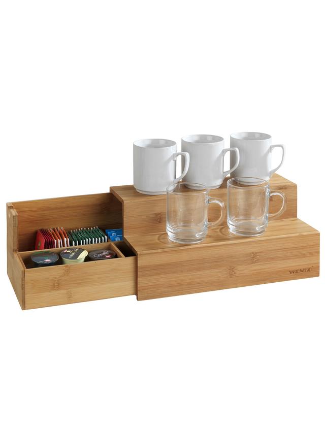 Bambus Treppe für Kaffee und Tee