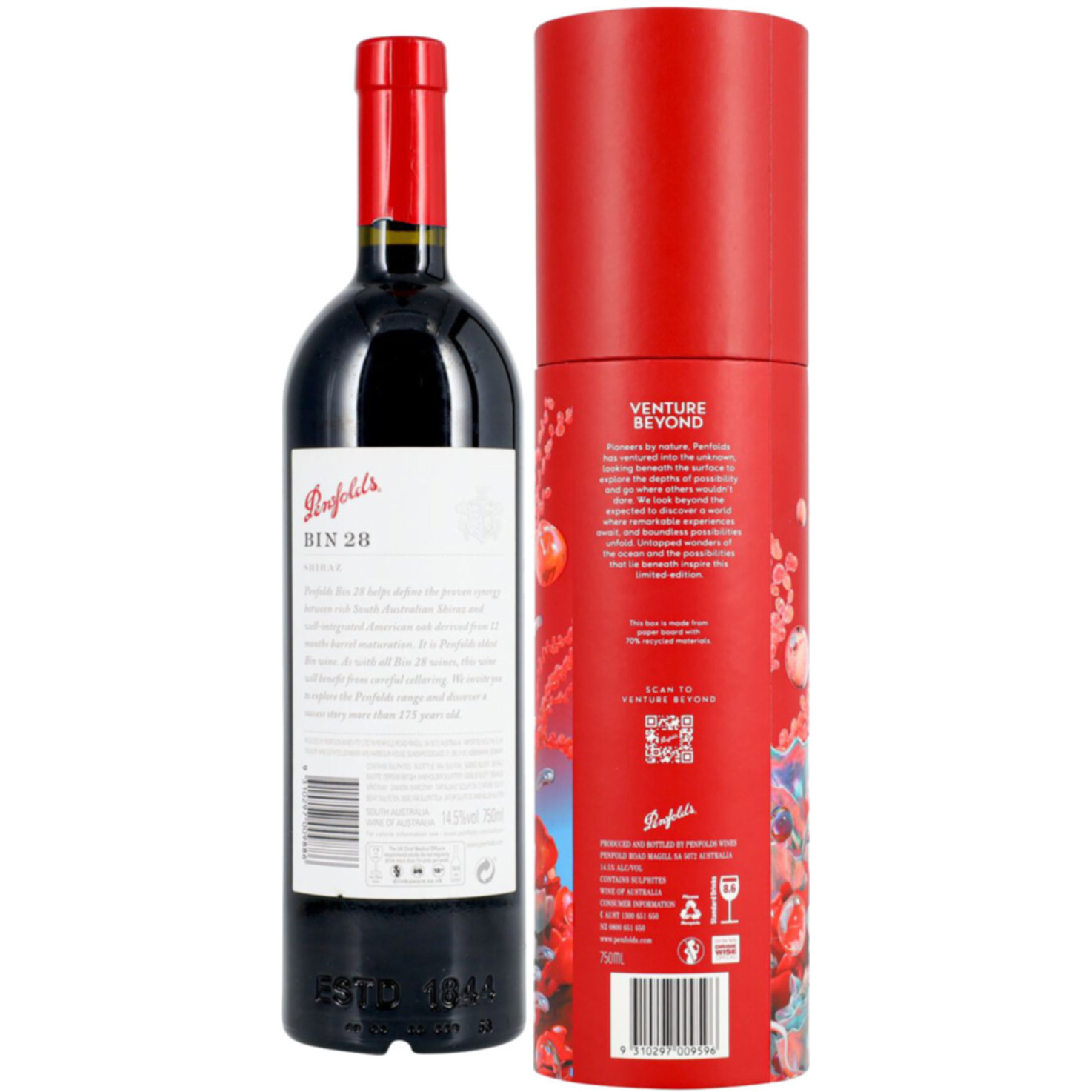 Shiraz Barossa Valley Australia Bin 28 Penfolds Deep Sea Geschenkbox -75cl