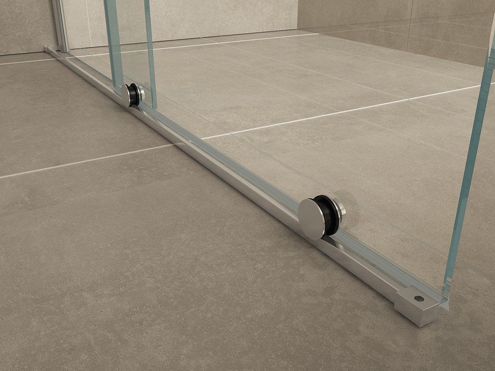 Mueller inloopdouche schuifdeur op rail 100x200cm