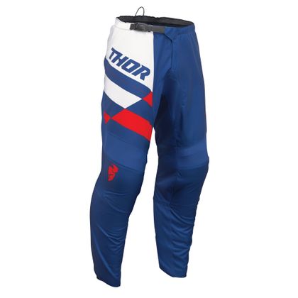 Pantalon cross Thor SECTOR CHECKER YOUTH - Bleu / Rouge
