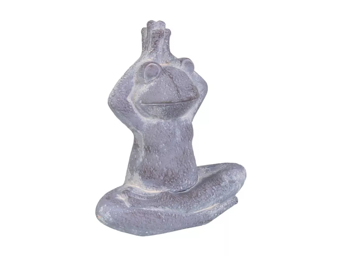 Grenouille décorative en magnésium 7,8x4,7x10,8h