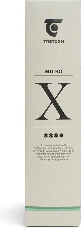 Tretorn Micro X Tennisballen 4-pack Drukloos - Geel