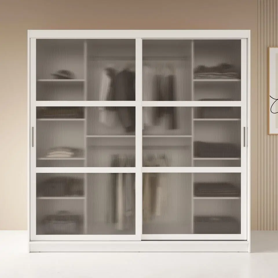 Meubella - Kledingkast Fessaro - Wit - 200 cm