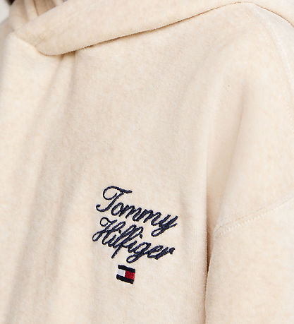 Tommy Hilfiger H?ttetr?je - Velour - Script - HeatheRød Oat