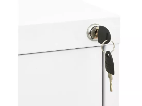 Classeur Blanc 46x62x133 cm Acier