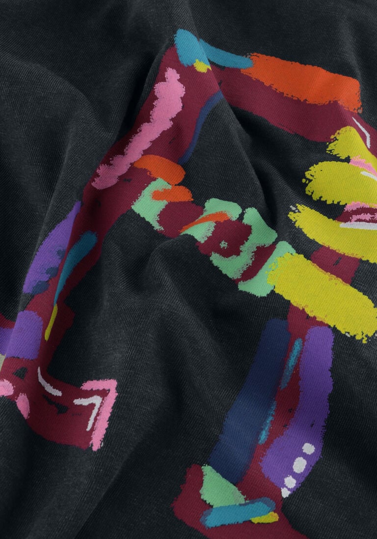 ALIX MINI zwarte alix mini t-shirt knitted a print t-shirt