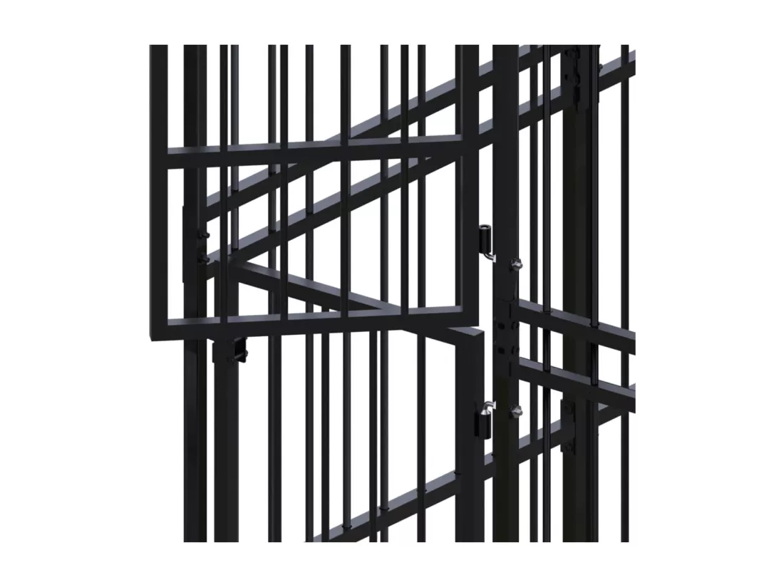 Chenil cage enclos pac noire 576 x 192 x 200 cm 02_0041733