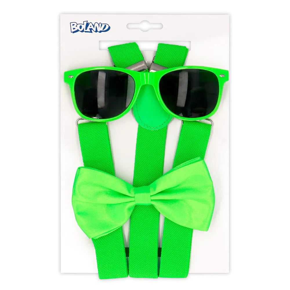 Neon Groene Accessoireset 3 delig