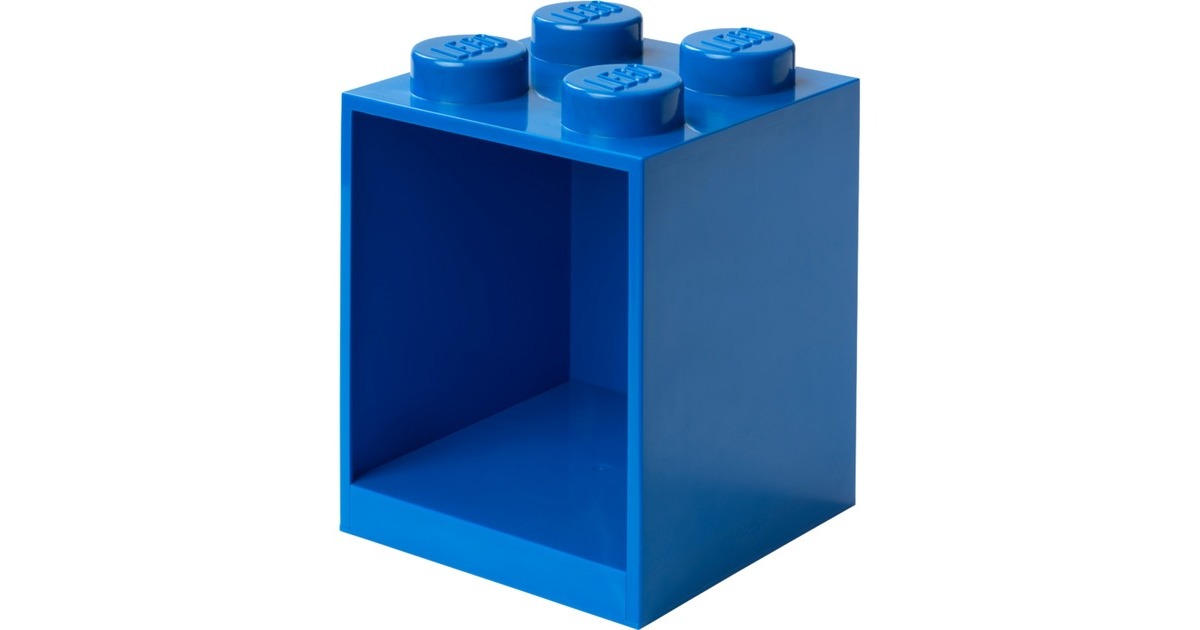 Room CopenhagenLEGO Brick Shelf, 4 noppen wandschap  (Blauw)