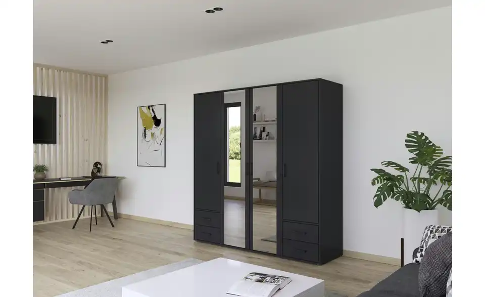 Drehtürenschrank ohne Absetzung 187 cm 4 Stück