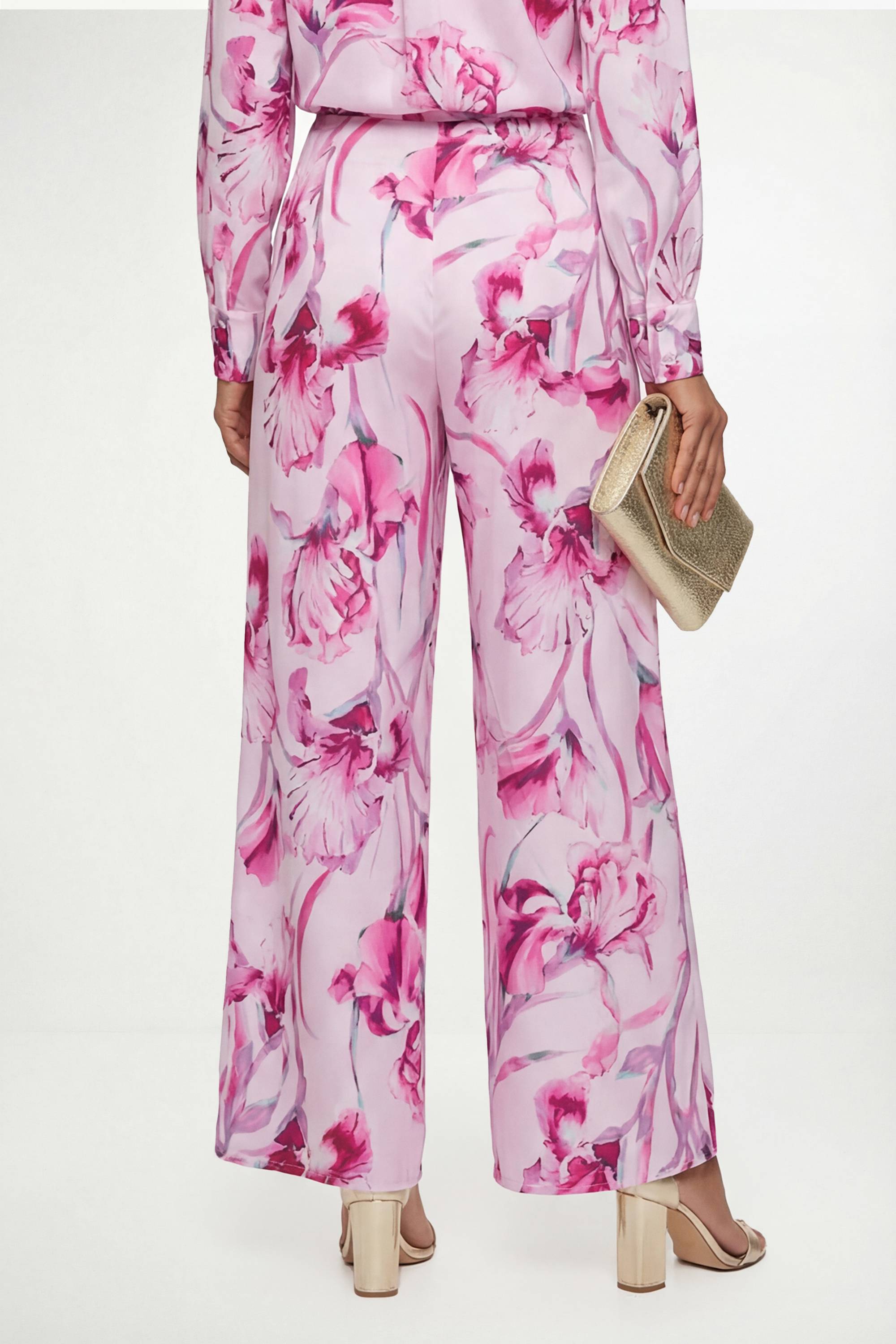 Wallis Pantalon Large En Satin À Imprimé Floral