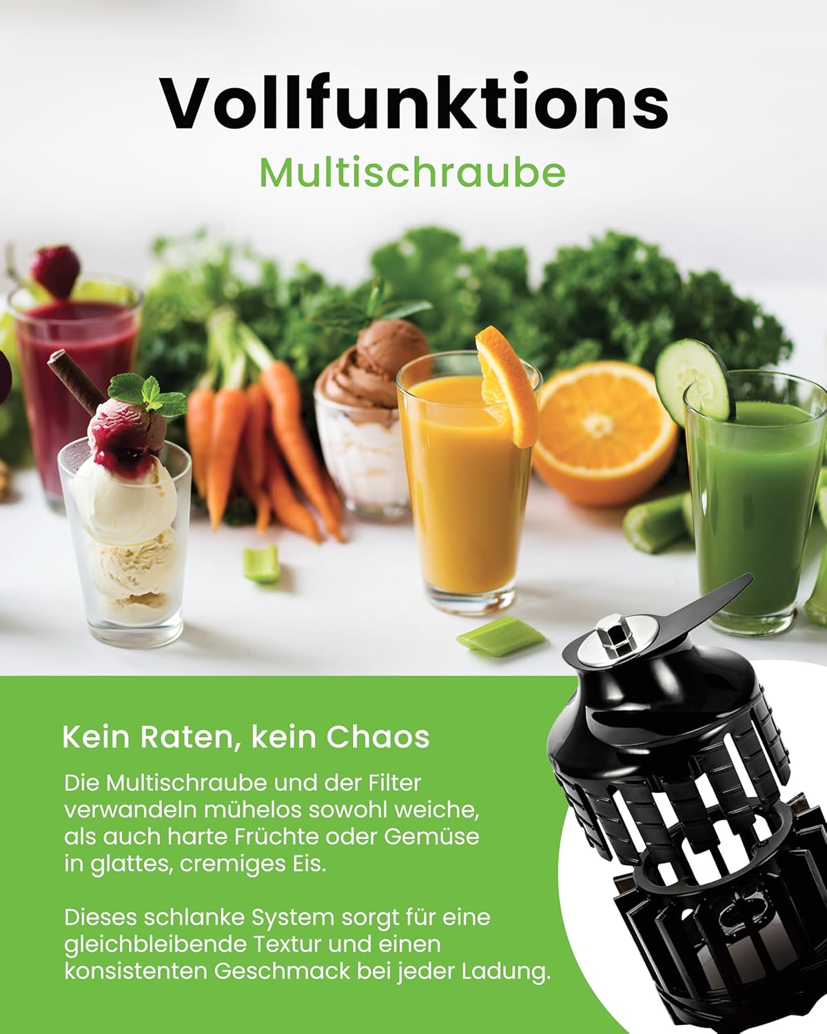 Hurom Slow Juicer | Entsafter Gemüse und Obst | H310 | Leicht zu Reinigen & Leiser Motor Elektrischer Entsafter mit Siebfilter | 150 Watt | BPA Frei | Schlankes Design | 220ml, Weiß