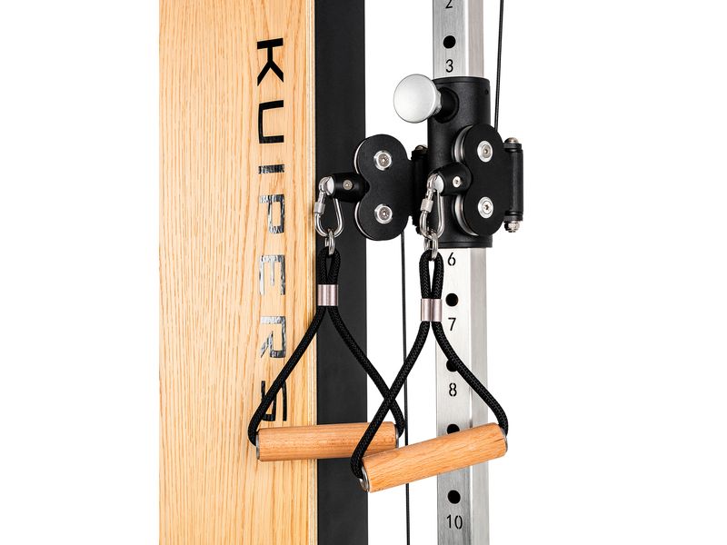 Kuipers Fitness Kraftstation Slim Seilzugturm helle Esche Für anspruchsvolles Training auf kleinstem Raum