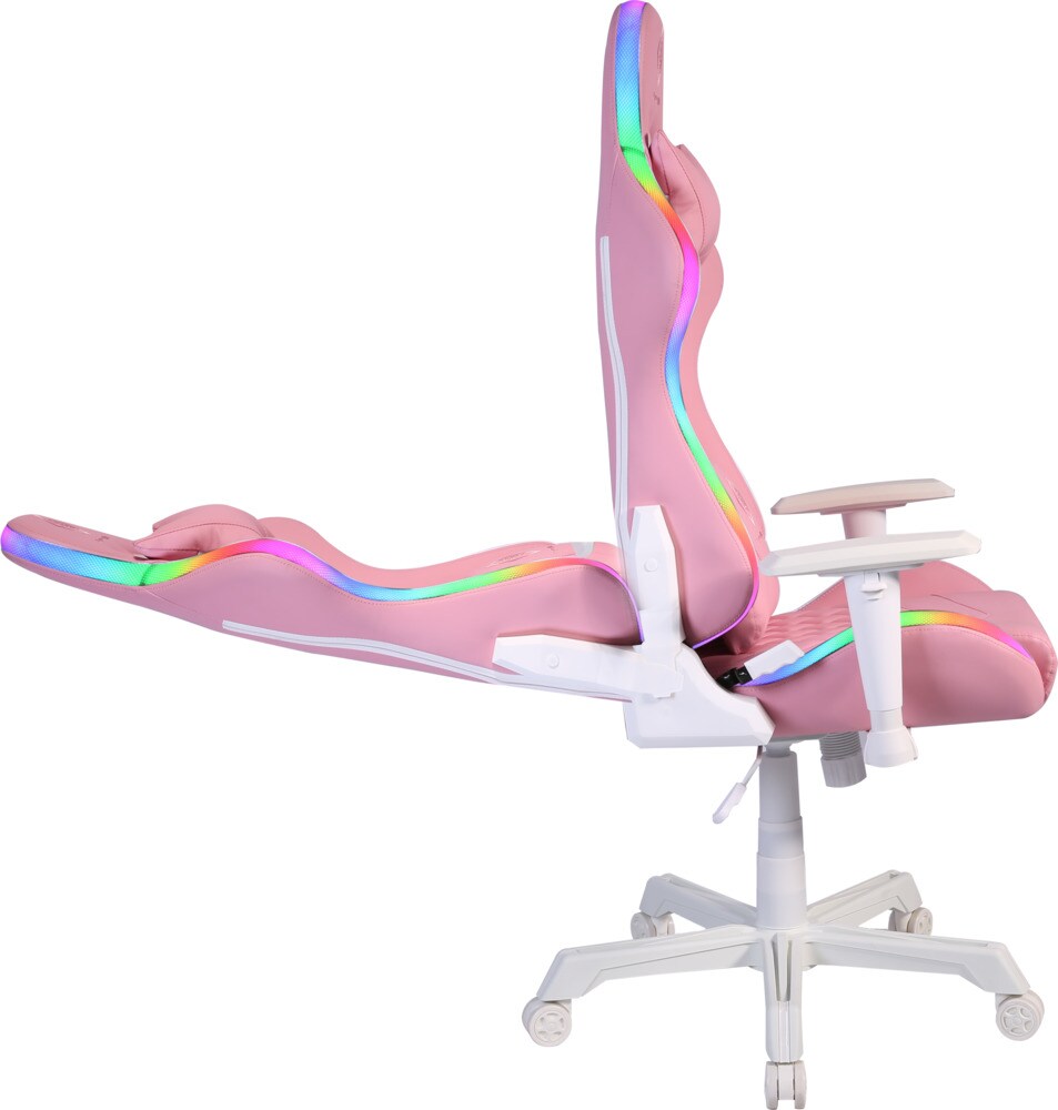 Deltaco GAM-080 Gamingstuhl Kunstleder m. RGB LED pink