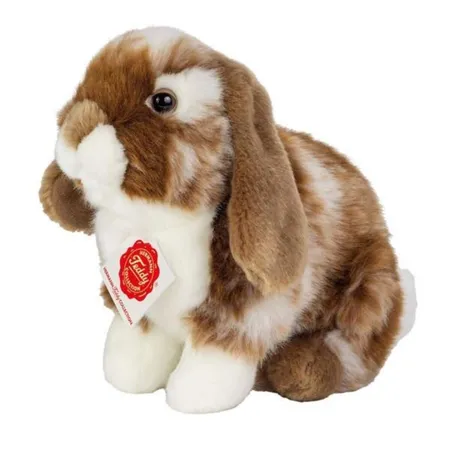 Teddy Hermann Hase sitzend dunkelbraun/weiß gescheckt 20 cm