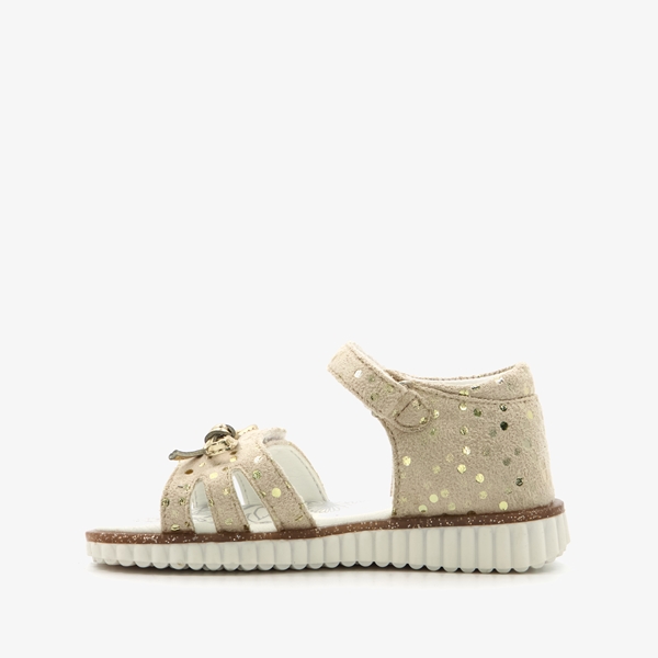 Blue Box meisjes sandalen met stippen goud
