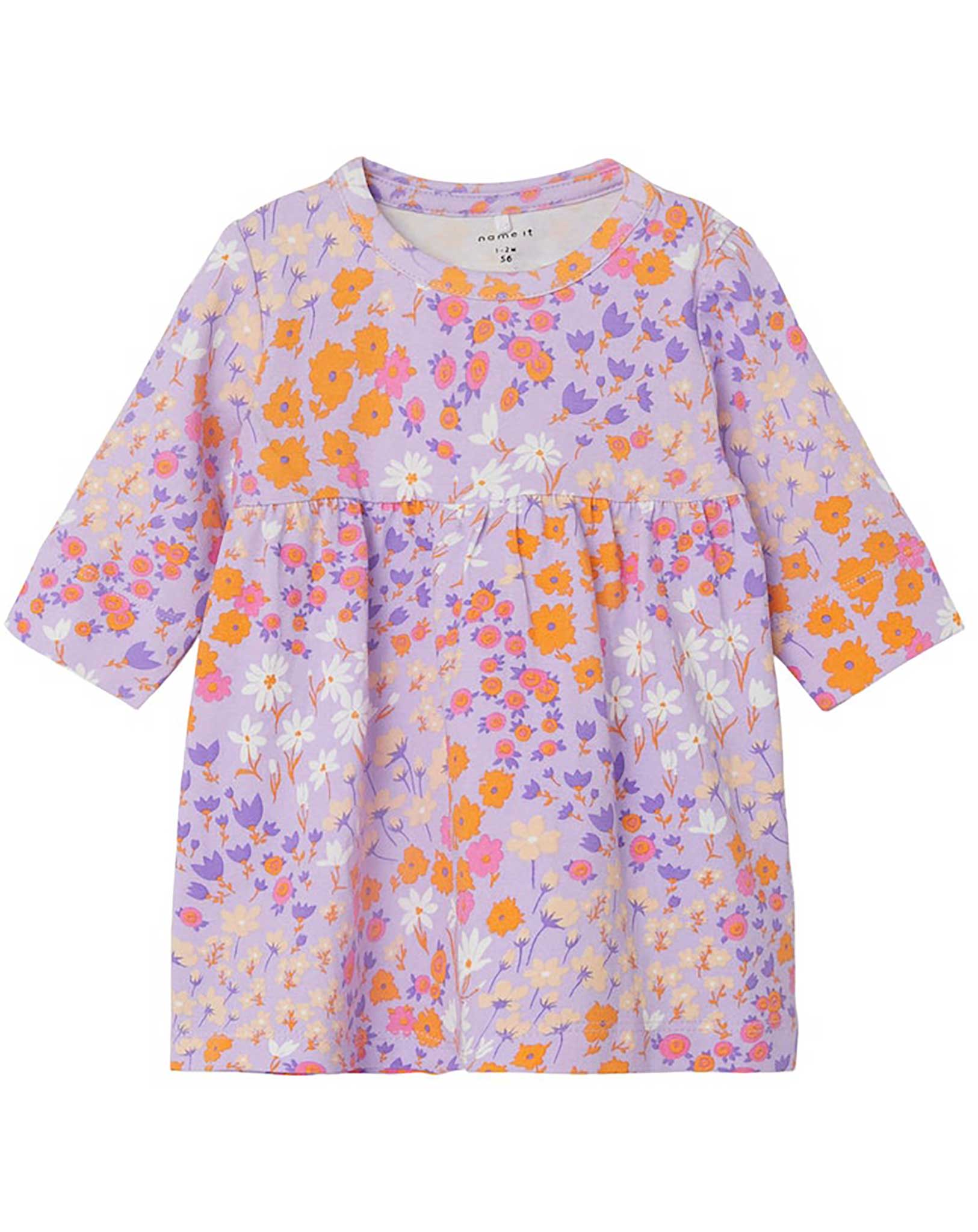Langarmkleid NBFTUNNA FLOWERS in lilac breeze