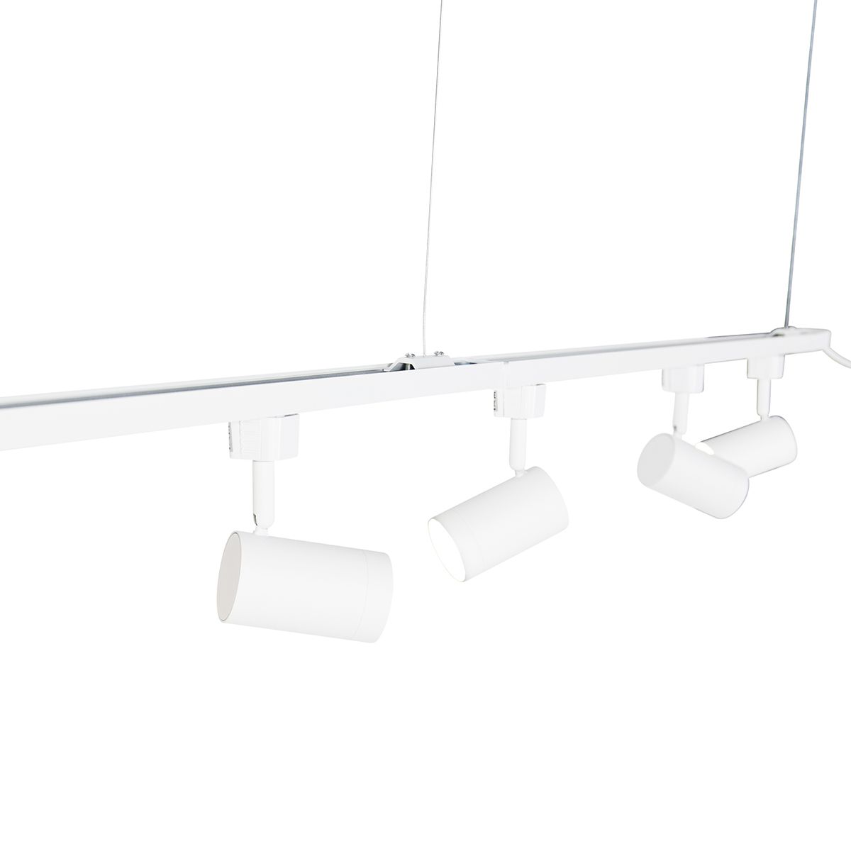 Modern hangend railsysteem met 5 spots wit 1-fase  - Iconic Jeana