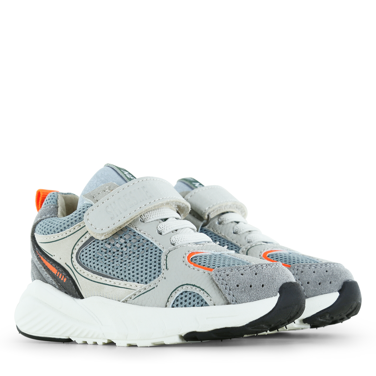 Shoesme grijs sneakertje Mesh, Microfiber leer, Suède | Jongens schoenen