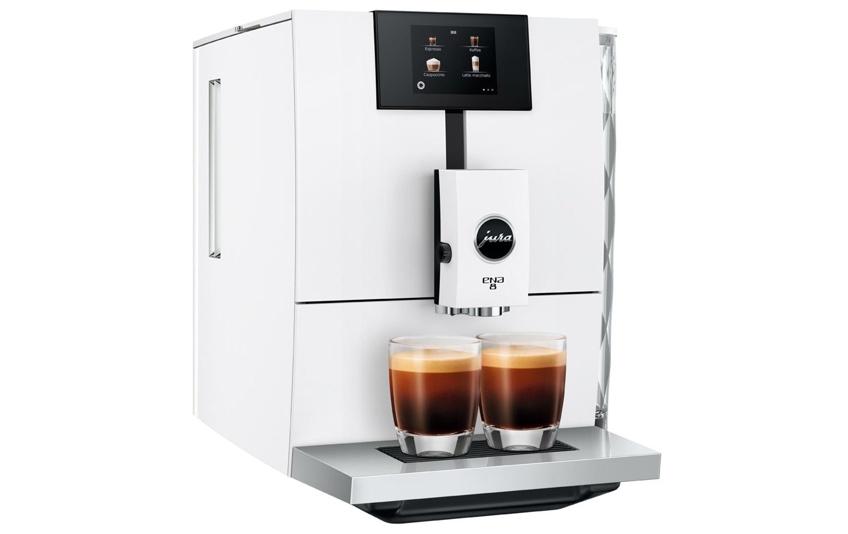 Kaffeevollautomat ENA 8 Full Nordic White (SC)<br>Zweitassen-Vollautomat für 15 verschiedene Kaffee- und Milchgetränke