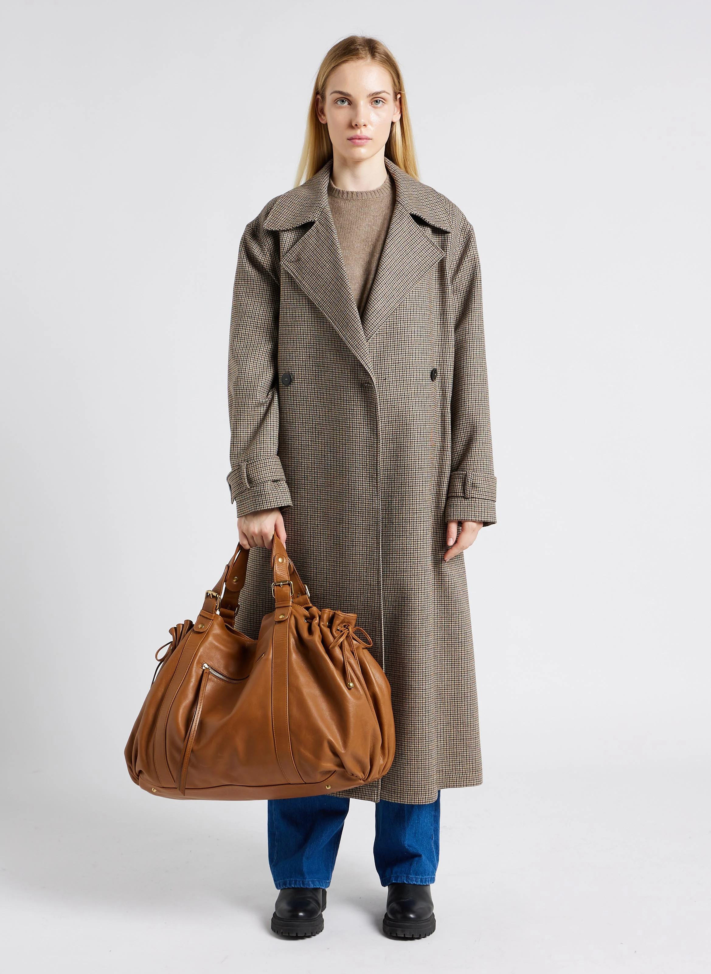 72H - Sac de voyage en cuir | Marron