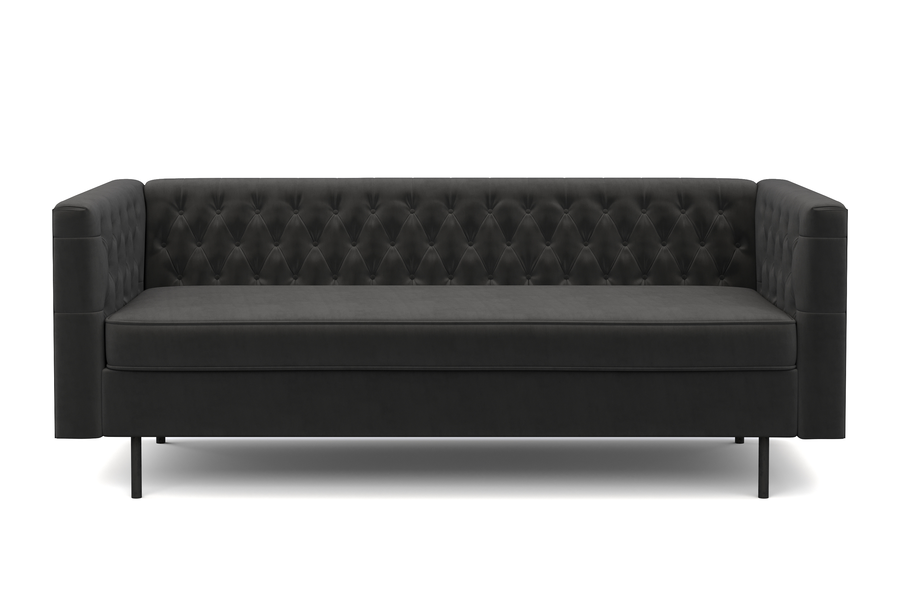 Sofa Samt CEDRIC 3-Sitzer anthrazit