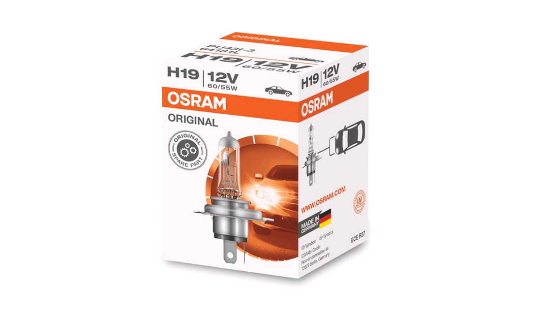 Pære H19 12V-55W 12V (Osram)